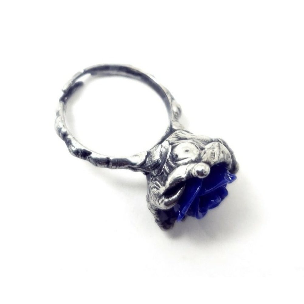 Blue rose ring - Picture 3 of 12